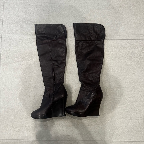 SAKS FIFTH AVENUE WEDGE BOOT - Picture 1 of 2